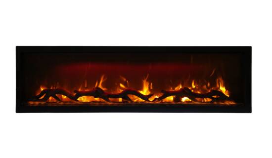 60" Electric Built-inFireplace with log and glass SYM-60