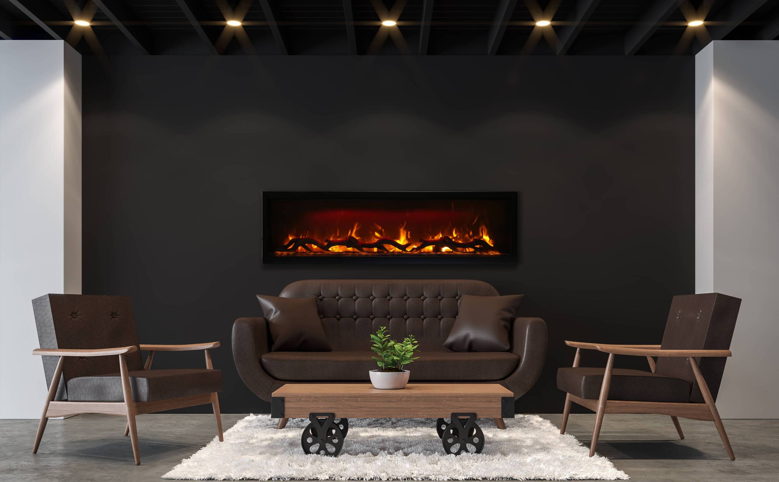 modern electric fireplace