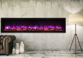 88" Extra Tall Electric Built-in Fireplace SYM-88-XT