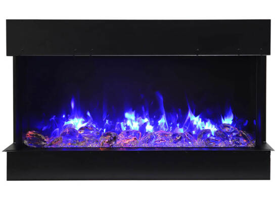 60″ – 3 sided glass fireplace 60-TRV-slim